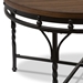 Baxton Studio Austin Vintage Industrial Antique Bronze Round Coffee Cocktail Occasional Table - YLX-2687-CT