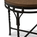 Baxton Studio Austin Vintage Industrial Antique Bronze Round End Table - YLX-2687-ET