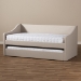 Baxton Studio Barnstorm Modern and Contemporary Beige Fabric Upholstered Daybed with Guest Trundle Bed - CF8755-Beige-Day Bed