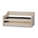 Baxton Studio Barnstorm Modern and Contemporary Beige Fabric Upholstered Daybed with Guest Trundle Bed - CF8755-Beige-Day Bed