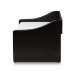 Baxton Studio Barnstorm Modern and Contemporary Black Faux Leather Upholstered Daybed with Guest Trundle Bed - CF8755-Black-Day Bed
