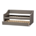 Baxton Studio Barnstorm Modern and Contemporary Grey Fabric Upholstered Daybed with Guest Trundle Bed - CF8755-Grey-Day Bed