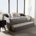 Baxton Studio Barnstorm Modern and Contemporary Grey Fabric Upholstered Daybed with Guest Trundle Bed - CF8755-Grey-Day Bed