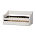 Baxton Studio Barnstorm Modern and Contemporary White Faux Leather Upholstered Daybed with Guest Trundle Bed - CF8755-White-Day Bed