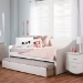 Baxton Studio Barnstorm Modern and Contemporary White Faux Leather Upholstered Daybed with Guest Trundle Bed - CF8755-White-Day Bed