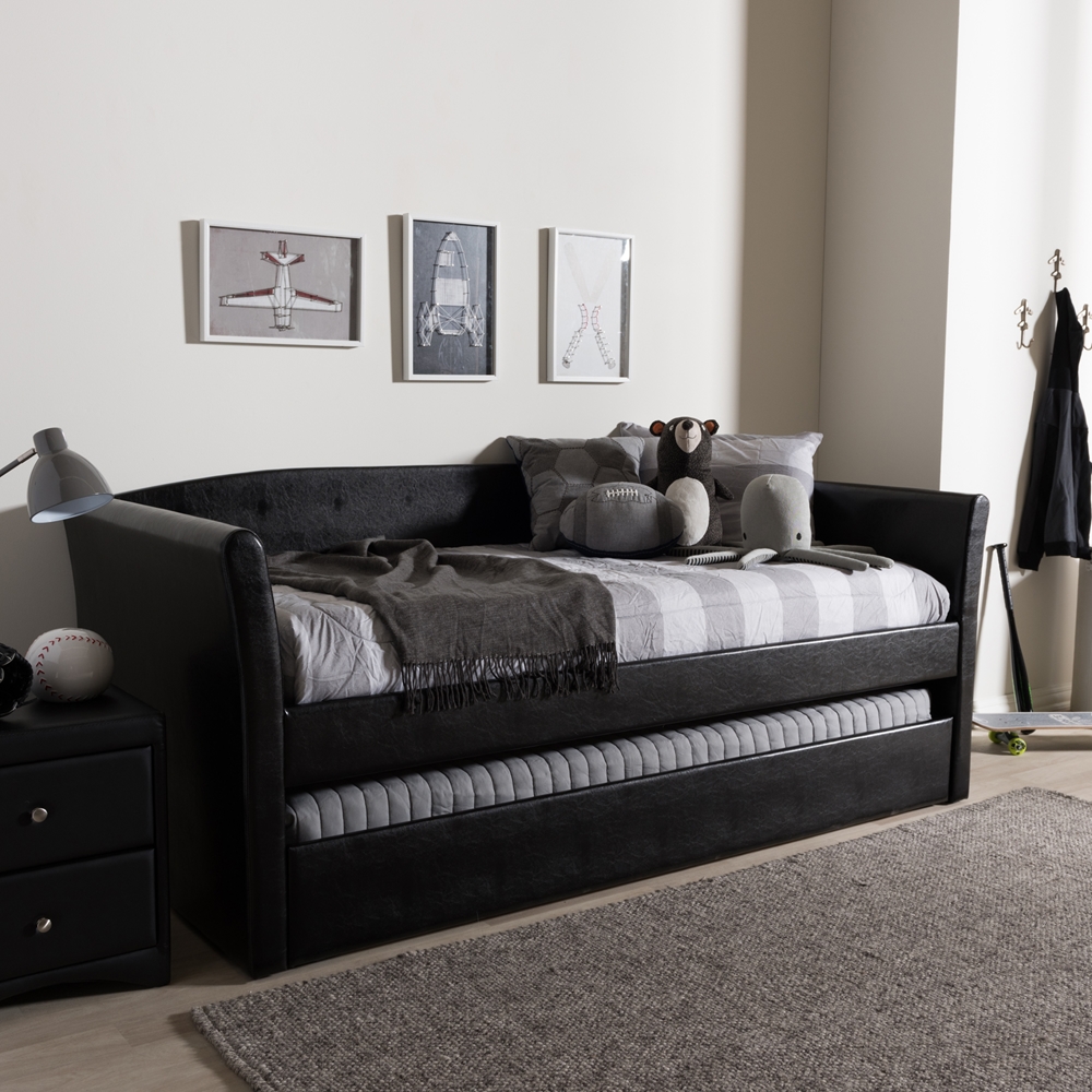 Bedroom Furniture, Leather Trundle Bed