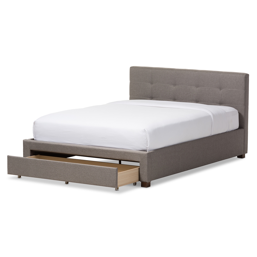 Bedroom Furniture, Modern Queen Platform Bed With Storage