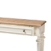 Baxton Studio Marquetterie French Provincial Style Weathered Oak and White Wash Distressed Finish Wood Two-Tone Console Table - PRL16VM(AR)/M