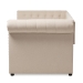 Baxton Studio Mabelle Modern and Contemporary Beige Fabric Trundle Daybed - Ashley-Beige-Daybed