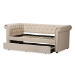 Baxton Studio Mabelle Modern and Contemporary Beige Fabric Trundle Daybed - Ashley-Beige-Daybed