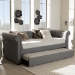 Baxton Studio Mabelle Modern and Contemporary Grey Fabric Trundle Daybed - Ashley-Grey-Daybed
