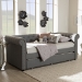Baxton Studio Mabelle Modern and Contemporary Grey Fabric Trundle Daybed - Ashley-Grey-Daybed