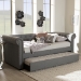 Baxton Studio Mabelle Modern and Contemporary Grey Fabric Trundle Daybed - Ashley-Grey-Daybed