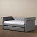 Baxton Studio Mabelle Modern and Contemporary Grey Fabric Trundle Daybed - Ashley-Grey-Daybed