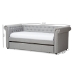 Baxton Studio Mabelle Modern and Contemporary Grey Fabric Trundle Daybed - Ashley-Grey-Daybed
