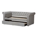 Baxton Studio Mabelle Modern and Contemporary Grey Fabric Trundle Daybed - Ashley-Grey-Daybed