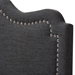 Baxton Studio Nadeen Modern and Contemporary Dark Grey Fabric Queen Size Headboard - BBT6622-Dark Grey-Queen HB-H1217-20