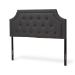 Baxton Studio Mars Modern and Contemporary Dark Grey Fabric King Size Headboard