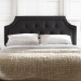 Baxton Studio Mars Modern and Contemporary Dark Grey Fabric King Size Headboard - BBT6623-Dark Grey-King HB-H1217-20