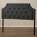 Baxton Studio Mars Modern and Contemporary Dark Grey Fabric King Size Headboard - BBT6623-Dark Grey-King HB-H1217-20