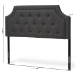 Baxton Studio Mars Modern and Contemporary Dark Grey Fabric King Size Headboard - BBT6623-Dark Grey-King HB-H1217-20