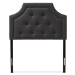 Baxton Studio Mars Modern and Contemporary Dark Grey Fabric Twin Size Headboard - BBT6623-Dark Grey-Twin HB-H1217-20
