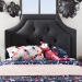 Baxton Studio Mars Modern and Contemporary Dark Grey Fabric Twin Size Headboard - BBT6623-Dark Grey-Twin HB-H1217-20