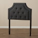 Baxton Studio Mars Modern and Contemporary Dark Grey Fabric Twin Size Headboard - BBT6623-Dark Grey-Twin HB-H1217-20