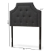 Baxton Studio Mars Modern and Contemporary Dark Grey Fabric Twin Size Headboard - BBT6623-Dark Grey-Twin HB-H1217-20