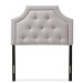 Baxton Studio Mars Modern and Contemporary Greyish Beige Fabric Twin Size Headboard - BBT6623-Greyish Beige-Twin HB-H1217-14