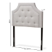 Baxton Studio Mars Modern and Contemporary Greyish Beige Fabric Twin Size Headboard - BBT6623-Greyish Beige-Twin HB-H1217-14