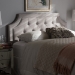 Baxton Studio Mars Modern and Contemporary Greyish Beige Fabric Full Size Headboard - BBT6623-Greyish Beige-Full HB-H1217-14