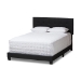 Baxton Studio Brookfield Modern and Contemporary Charcoal Grey Fabric Queen Size Bed