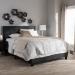 Baxton Studio Brookfield Modern and Contemporary Charcoal Grey Fabric Queen Size Bed - CF8747B-Charcoal-Queen