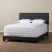 Baxton Studio Brookfield Modern and Contemporary Charcoal Grey Fabric Queen Size Bed - CF8747B-Charcoal-Queen