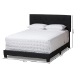 Baxton Studio Brookfield Modern and Contemporary Charcoal Grey Fabric Queen Size Bed - CF8747B-Charcoal-Queen