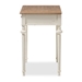 Baxton Studio Marquetterie French Provincial Weathered Oak and Whitewash Writing Desk - PRL5VM(AR)/M B