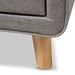 Baxton Studio Jonesy Mid-Century Grey Fabric Upholstered 2-Drawer Nightstand - BBT3140-Grey-NS-800F