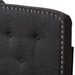 Baxton Studio Lucy Modern and Contemporary Dark Grey Fabric King Size Headboard - BBT6625-Dark Grey-King HB-H1217-20