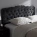 Baxton Studio Lucy Modern and Contemporary Dark Grey Fabric King Size Headboard - BBT6625-Dark Grey-King HB-H1217-20