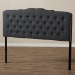Baxton Studio Lucy Modern and Contemporary Dark Grey Fabric King Size Headboard - BBT6625-Dark Grey-King HB-H1217-20