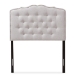Baxton Studio Lucy Modern and Contemporary Greyish Beige Fabric Twin Size Headboard - BBT6625-Greyish Beige-Twin HB-H1217-14