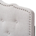Baxton Studio Lucy Modern and Contemporary Greyish Beige Fabric Twin Size Headboard - BBT6625-Greyish Beige-Twin HB-H1217-14