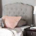 Baxton Studio Lucy Modern and Contemporary Greyish Beige Fabric Twin Size Headboard - BBT6625-Greyish Beige-Twin HB-H1217-14