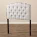 Baxton Studio Lucy Modern and Contemporary Greyish Beige Fabric Twin Size Headboard - BBT6625-Greyish Beige-Twin HB-H1217-14