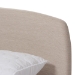 Baxton Studio Mia Mid-Century Light Beige Fabric Upholstered Queen Size Platform Bed - CF8814-Light Beige-Queen