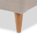 Baxton Studio Mia Mid-Century Light Beige Fabric Upholstered Queen Size Platform Bed - CF8814-Light Beige-Queen