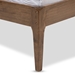 Baxton Studio Ember Mid-Century Light Grey Fabric and Medium Brown Finish Wood Queen Size Platform Bed - SW8063-Light Grey/Walnut-M7-Queen