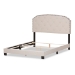 Baxton Studio Lexi Modern and Contemporary Light Beige Fabric Upholstered King Size Bed - CF8747-F-Light Beige-King