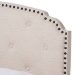 Baxton Studio Lexi Modern and Contemporary Light Beige Fabric Upholstered King Size Bed - CF8747-F-Light Beige-King